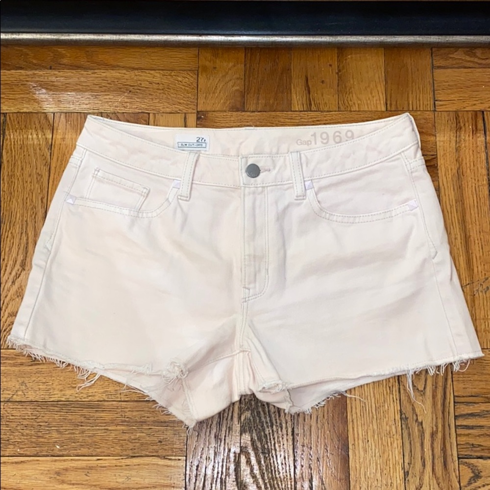 Gap Slim Cut-Off Denim Short - Light Pink Size 27R